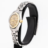 vintage rolex ladies watch dial shot, side view