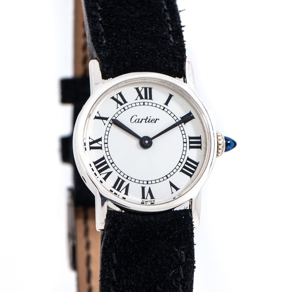1980's Vintage Cartier Must De Ref. 21715 in .925 Sterling Silver Ladies Sized Watch (# 14722)