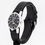 vintage zodiac wristwatch triple date claendar dial shot, on the side