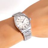 vintage rolex oyster perpetual wrist shot, close up