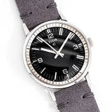 vintage elgin watch dial shot, on its back