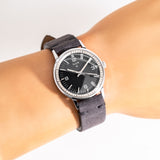 vintage elgin watch wrist shot, close up