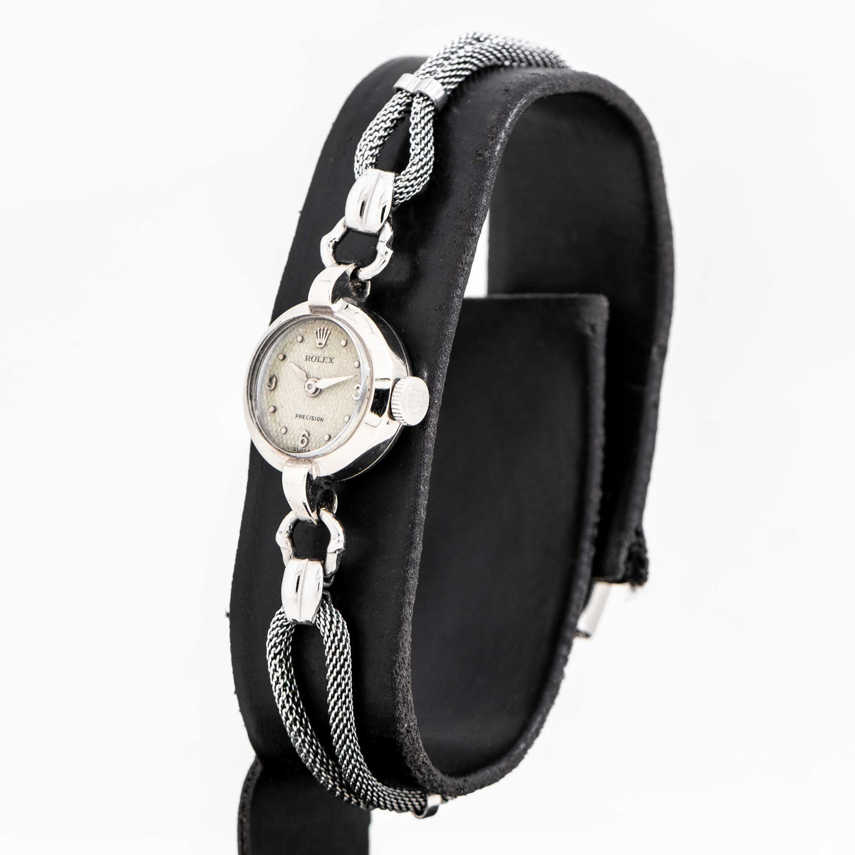 1940's Vintage Ladies Rolex Precision Waffle Dial 10k White Gold