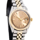 1971 Vintage Rolex Datejust "Tobacco" Dial Ref. 1601 Two-Tone in 14k Yellow Gold & Stainless Steel (# 15553)