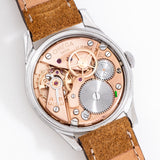 vintage omega wristwatch stainless steel movement shot