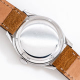 vintage omega wristwatch stainless steel case back shot