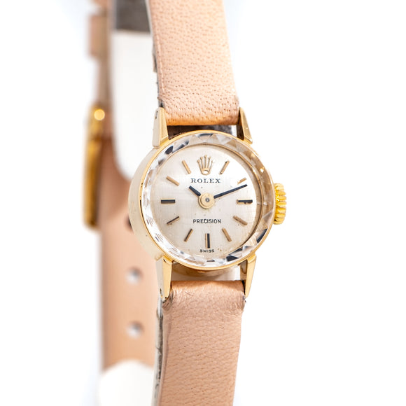 1970 Vintage Rolex Precision Ref. J2604 Ladies Sized Watch in Solid 18k Yellow Gold ( #14798)