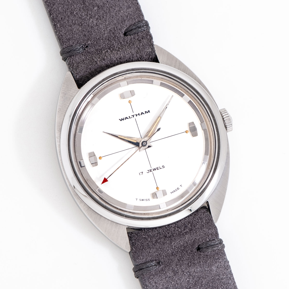60\'s Waltham Etched‎ Thin Silver Watch Waltham Watch Company Yellow gold White | Dealer | EveryWatch main image 3