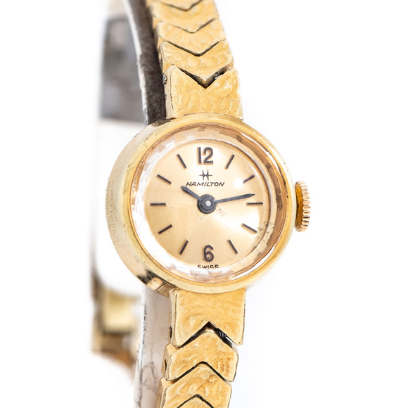 1960's Vintage Ladies Hamilton Yellow Gold Plated Watch (# 14284)
