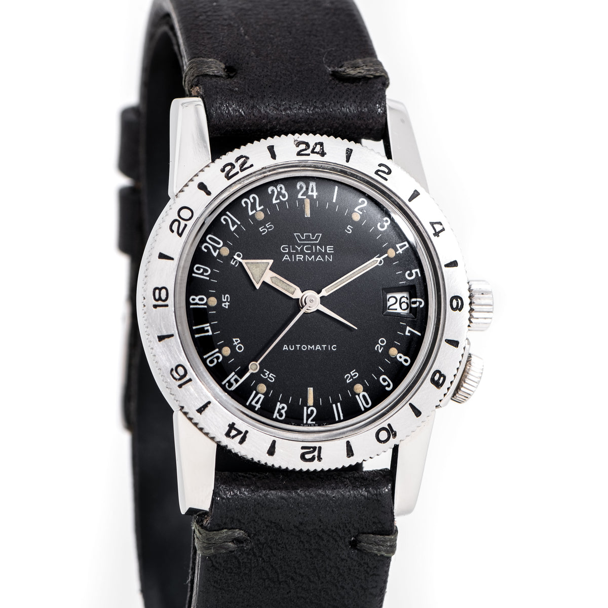 1968 Vintage Glycine Airman Automatic, w/ Original BOX