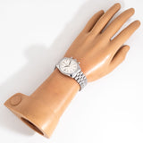 overview angle of the omega deville on a wrist