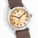 additional angle of the doxa dial and case laying on its back