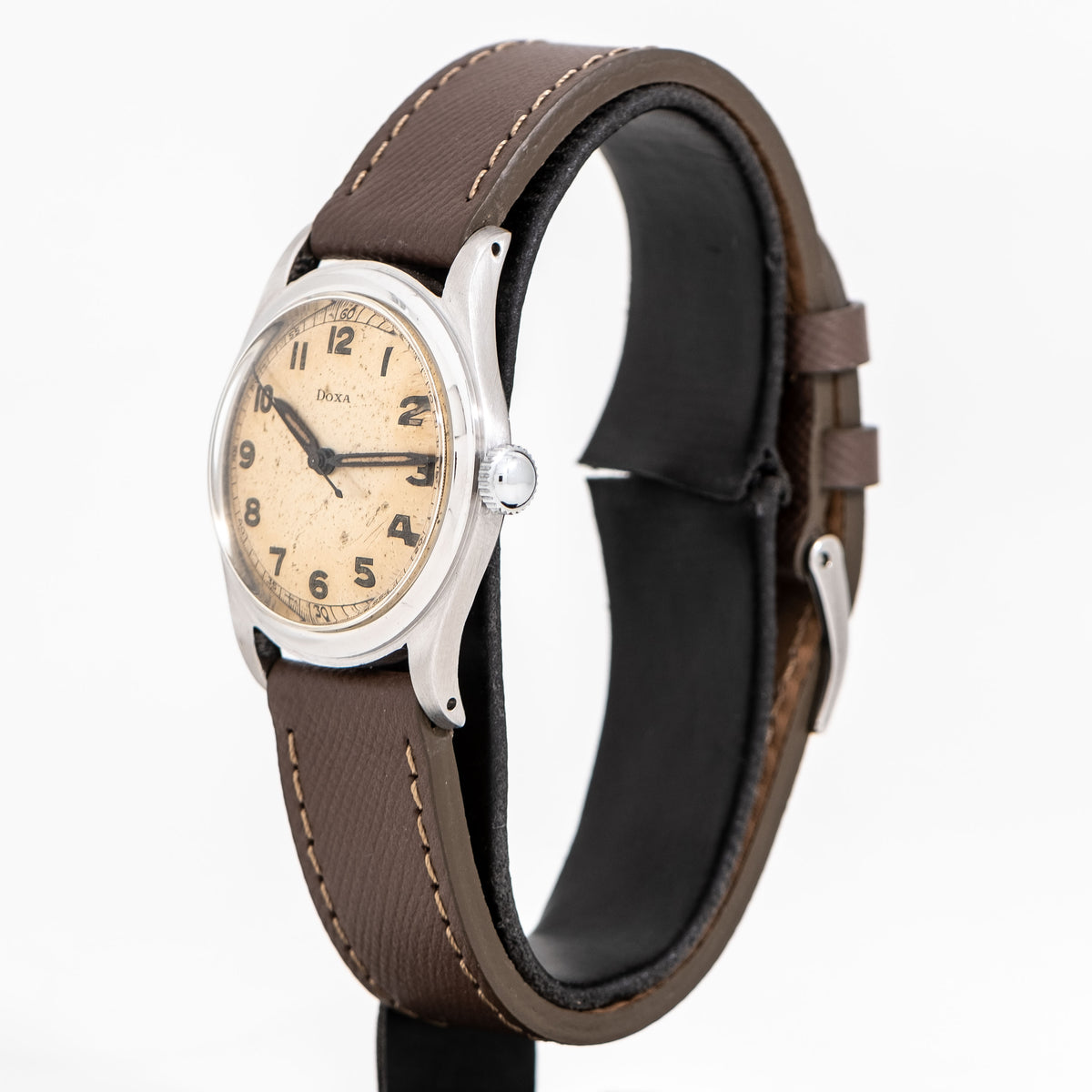 1940's Vintage Doxa Military Style Stainless Steel Watch (# 15347