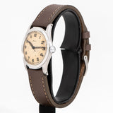 angle of the doxa watch showings its crown from the side