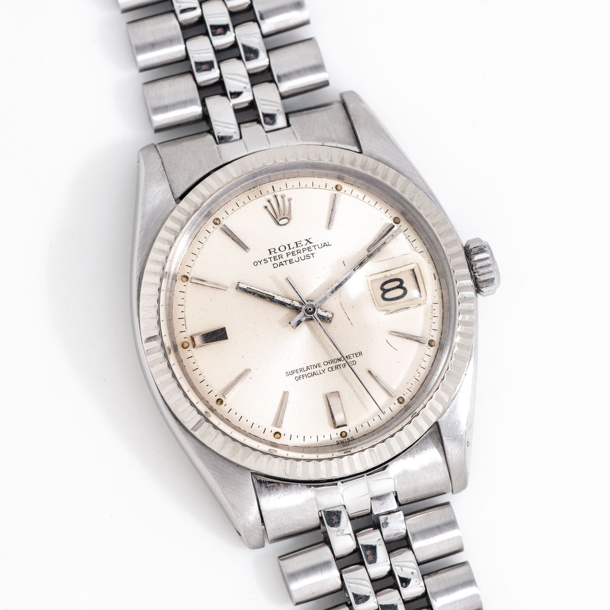 1962 Vintage Rolex Datejust SWISS ONLY Ref. 1601 in 14k White Gold