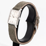 vintage omega square-shaped watch with crown
