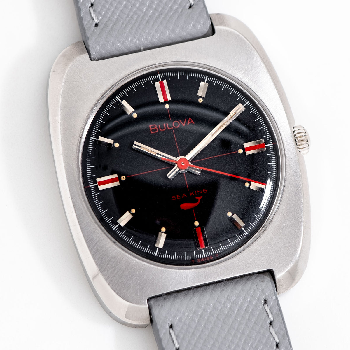 Bulova Sea King Wrist Alarm 1970 Vintage Bulova Sea King Cushion