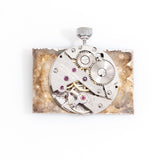 jules jurgensen blue dial movement shot