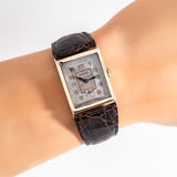 vintage rolex marconi watch wrist shot, close up
