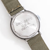 vintage waltham wwii watch case back shot