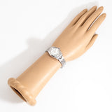 1977 vintage ladies rolex date watch wrist shot, overview