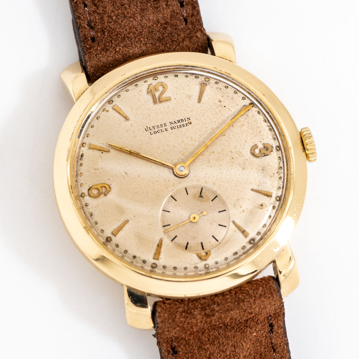 1950's Vintage Ulysse Nardin 6062 Solid 18k Yellow Gold Watch