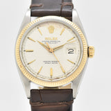 1959 Vintage Rolex Datejust Ref. 6605 14K Yellow Gold & Stainless Steel Watch (# 14582)