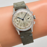 1950's Vintage Wittnauer 2-Register Chronograph Stainless Steel Watch (# 14641)