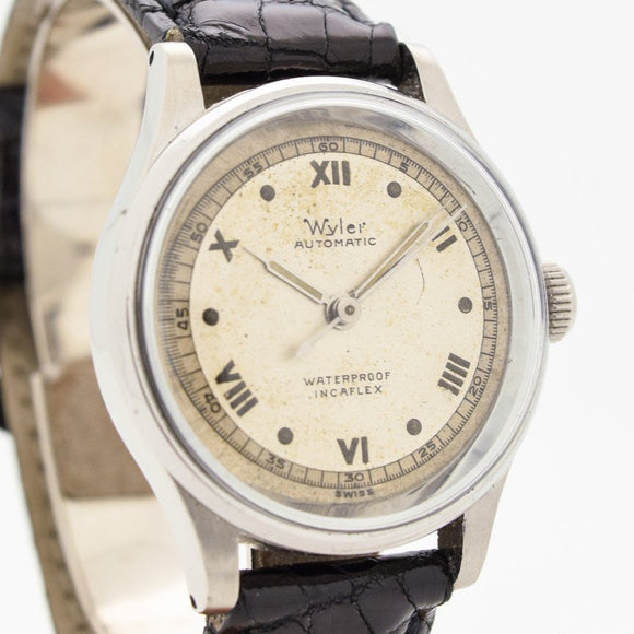 1960's Vintage Wyler Incaflex Stainless Steel Watch (# 14465)