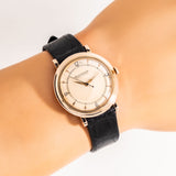 vintage jaeger lecoultre rg ww, wrist shot close up