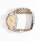 vintage rolex datejust two tone, side of the case