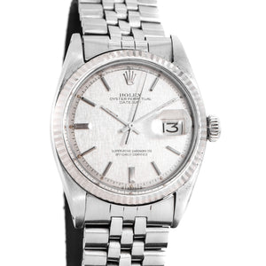 vintage rolex datejust linen dial shot
