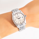 vintage rolex datejust linen wrist shot