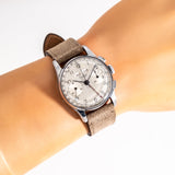 vintage breitling datora calendar watch wrist shot