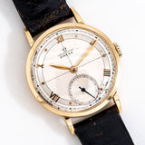 vintage omega chronometer wristwatch dial shot, alternative