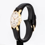 vintage omega chronometer wristwatch dial shot, side view