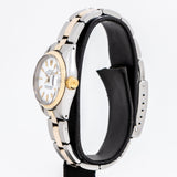 vintage rolex ladies watch dial shot, side view