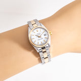 vintage rolex ladies watch wrist shot, close up