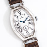vintage omega tonneau dial shot, on its back