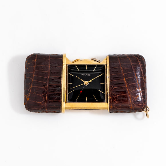 movado travel clock dial shot