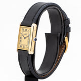 1990's Cartier Tank Must De 18k Yellow Gold Plated over Sterling Silver Watch (# 15475)