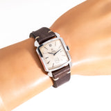 1953 Vintage Omega Cioccolatone Ref. 3950-3 85 Automatic Square Shaped Stainless Steel Watch (# 15476)