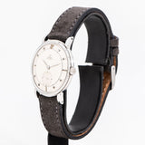 vintage omega wristwatch dial shot, side view