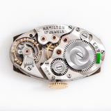 vintage hamilton ladies watch movement shot