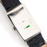 vintage cyma rectangular watch case back shot