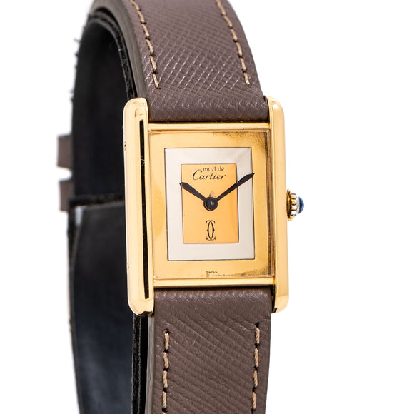 vintage cartier tank must de dial shot