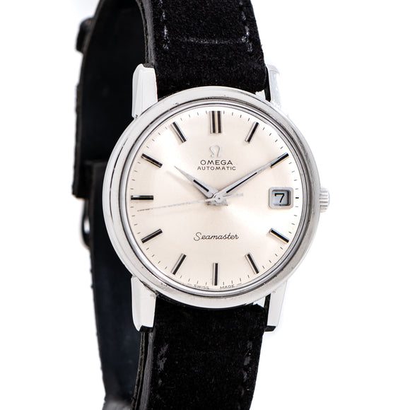 vintage omega seamaster watch dial shot