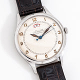 lecoultre power reserve watch dial shot, on its back