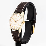 vintage longines conquest dial shot, side view