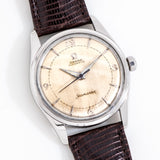 vintage omega watch dial shot, on its back